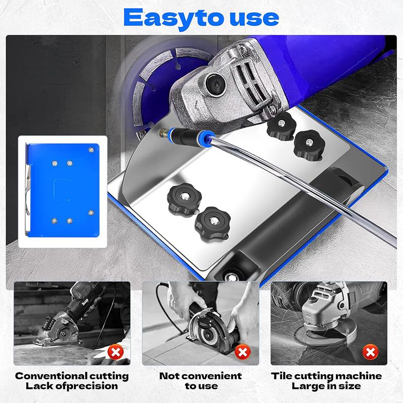 45 Degree Tile Chamfer Tool, Angle Grinder Stand for Tiles, Universal Type 100, Fixed Corner Grinding Machine Holder