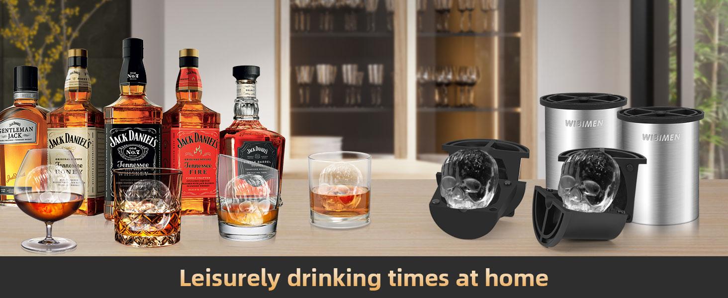 Drink Like a Rebel!  Crystal Skull Ice Balls for Whiskey & Cocktails  #SkullIce #DrinkUpgrade Silicone Utensils Stainless Steel Modern Home Bar Accessories Liquor Decanter Set