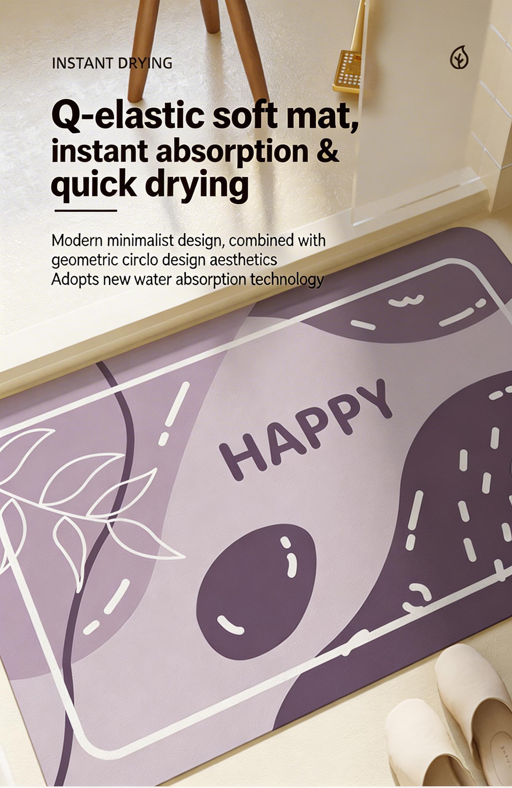 Squishy S-SsquishmallowsS Floor Mat Eco Friendly Diatomite Antibacterial Odor Resistant Floor Mat Super Absorbent Quick Drying Non Slip Washable Bath Rug for Kitchen Bathroom Shower Home Decor