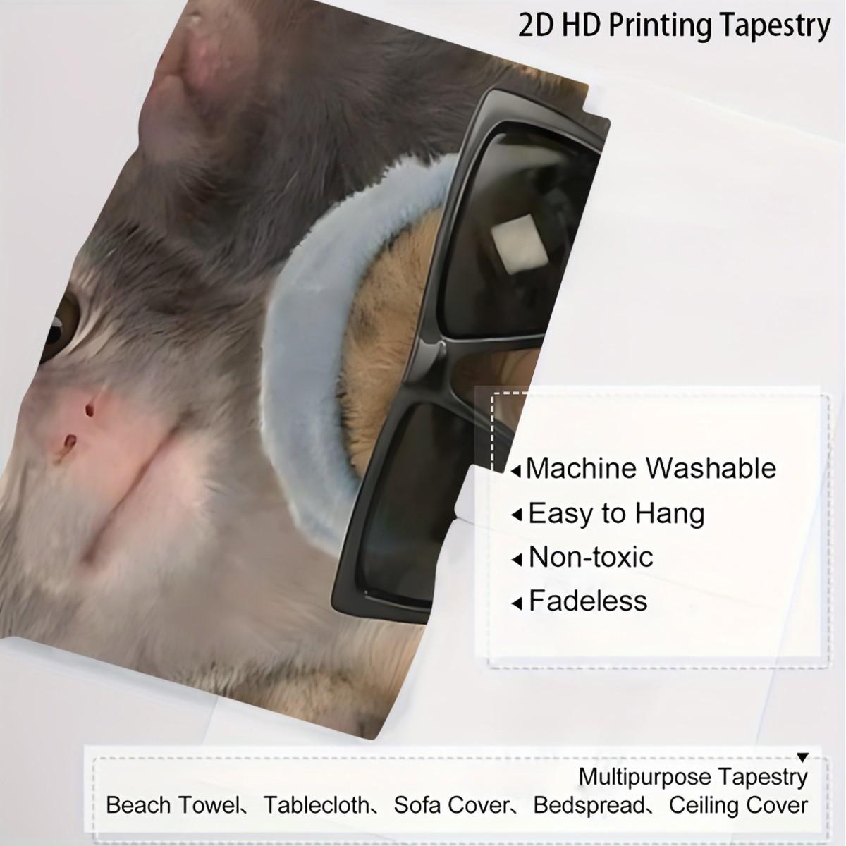 Trending Monkey Tapestry Backdrop, Street-Style Cool Wall Hanging Banners, Indoor/Outdoor Wall Art Tapestries, Wall Decor, Fun Banners and Posters for Dorm Rooms and Bedrooms