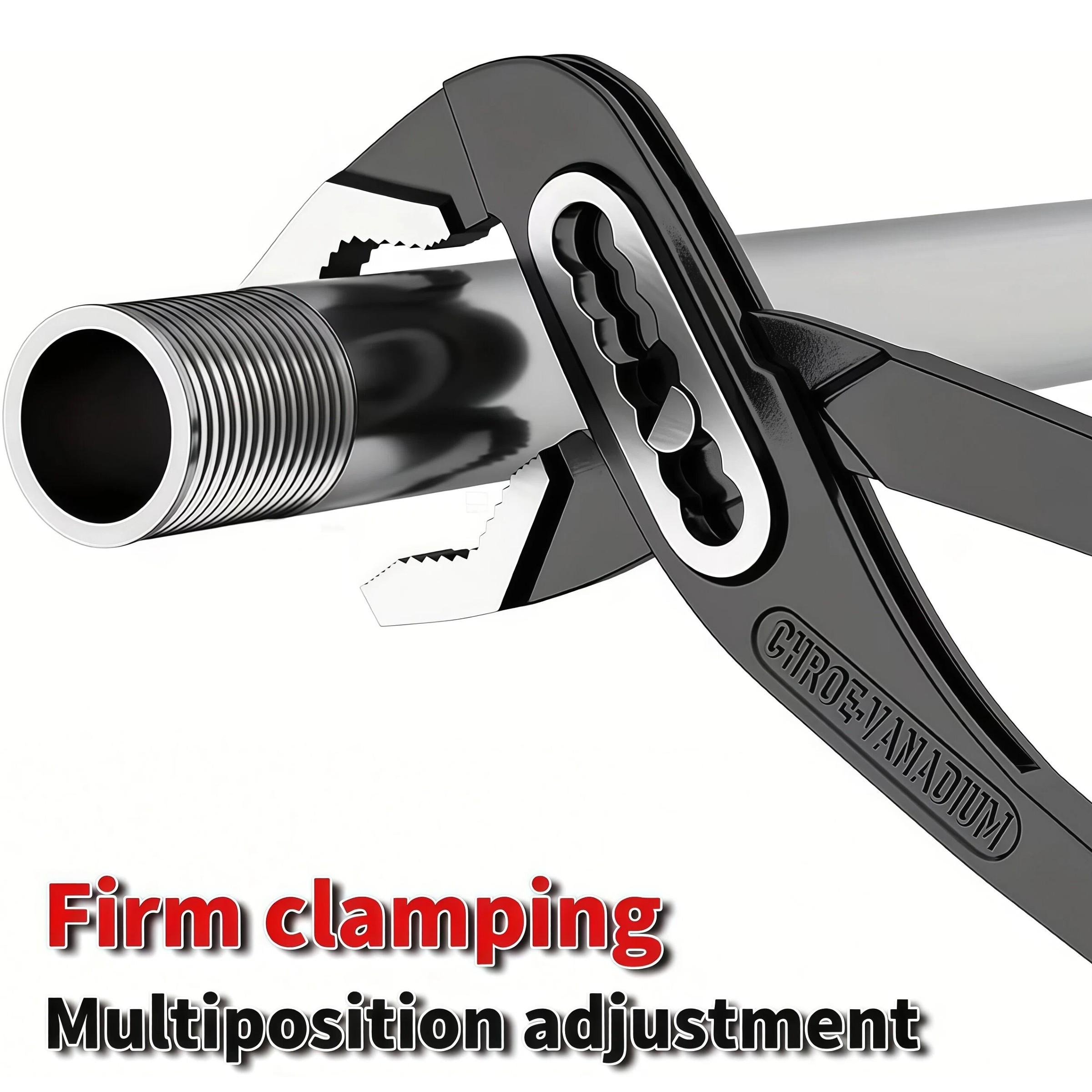 Multi-Functional Quick Adjustable Large Opening Pipe Wrench, Ideal for Kitchen Sink and Other Applications, Durable and Versatile Tool