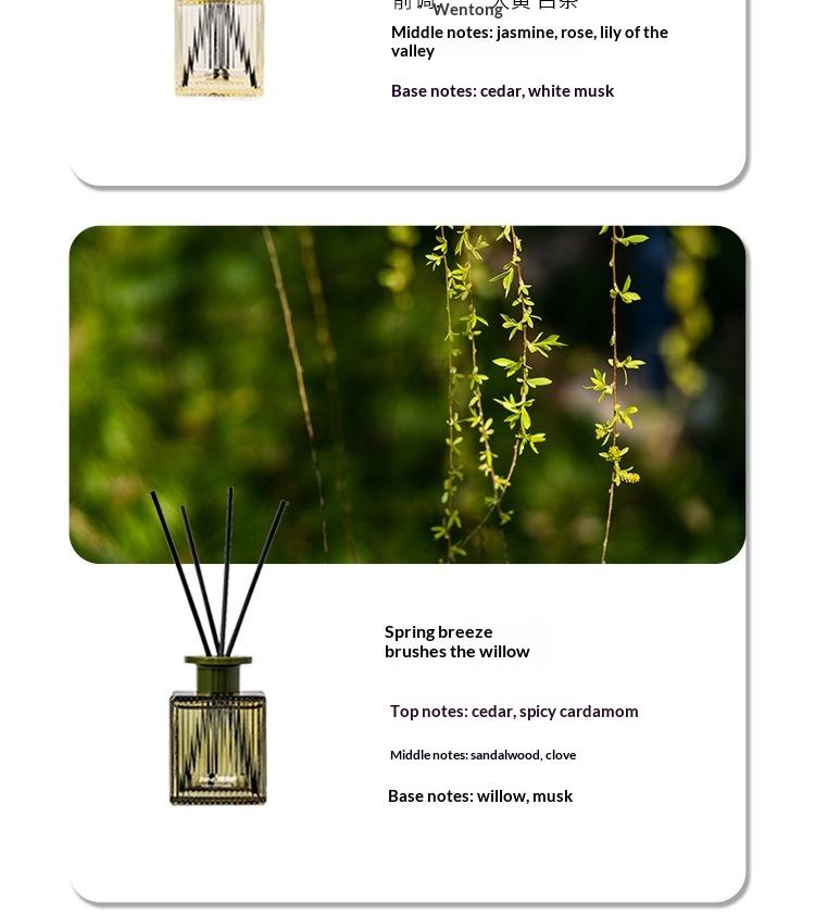 Creative Water Ripple Transparent Bottle Flameless Reed Diffuser Air Freshener Toilet Aroma