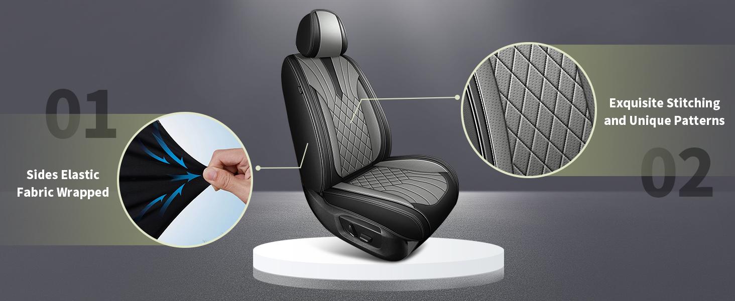 Full Set Premium Perforated Leather Seat Covers for Toyota RAV4 2013-2025 | Hybrid & RAV-4 Fit | Breathable, Custom Fit - Protect Seats with Style Car Cushion Vehicle