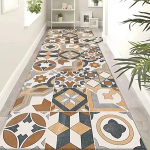 Retro Bohemia Style Long Corridor Carpet Luxury Kitchen Non-slip Rugs Washable Hallway Area Rugs Home Decor Hall Runner Alfombra