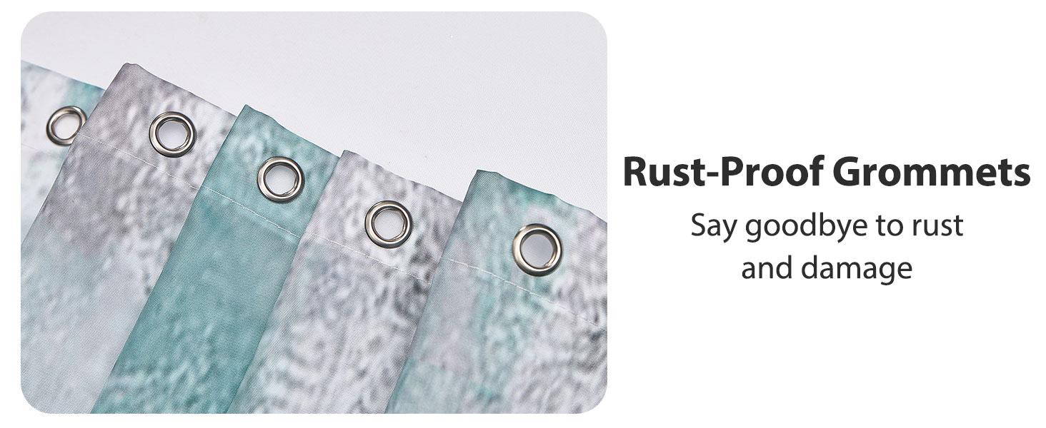 Teal Floral Shower Curtain 72x72 Inch, Boho Farmhouse Watercolor Poppy Bathroom Curtain, Washable Fabric Shower Curtain with 12 Hooks