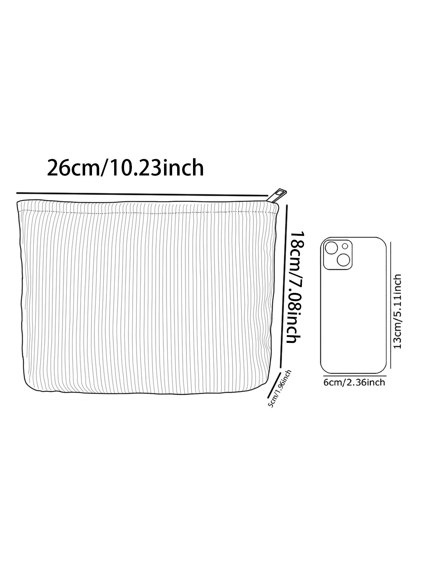 Cherry & Bow Pattern Makeup Bag, Lightweight Multi-functional Fashion Makeup Bag, Casual Travel Makeup Bag, Suitable for Leisure Travel and Various Occasions, Travel Cosmetic Bags, Makeup Pouch, Makeup Organizer Pouch, Travel Essentials, Travel Beauty Bag