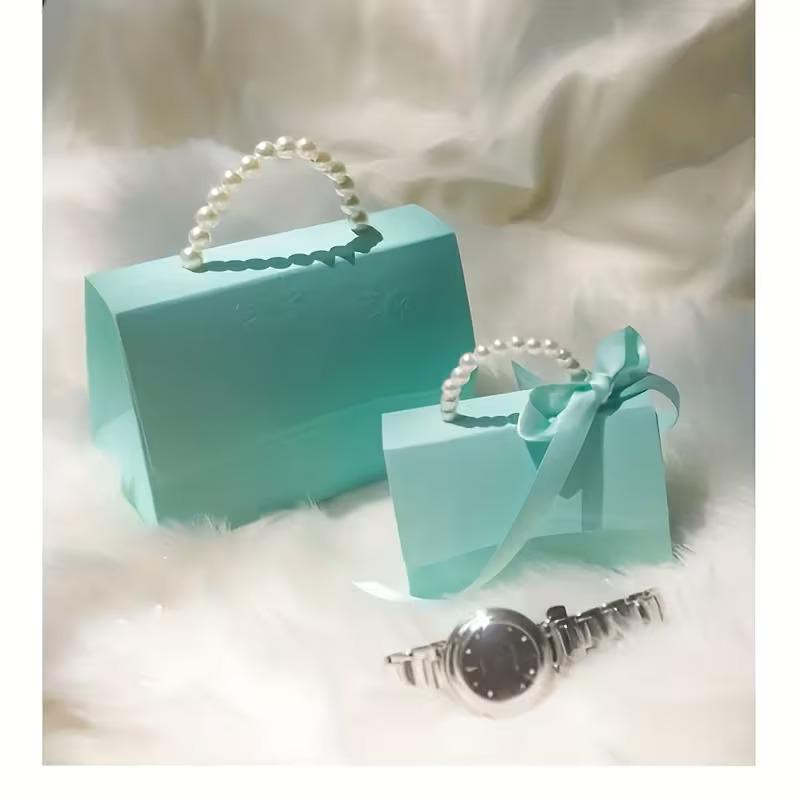 12 Piece Faux Pearl Decorative Gift Bags, Gift Wrap Bags, Goodie Bags, Elegant Party Favor Packaging, Durable and Stylish Design, Perfect for Bridal Shower, Wedding Souvenirs, Wedding Party Supply & Party Accessories