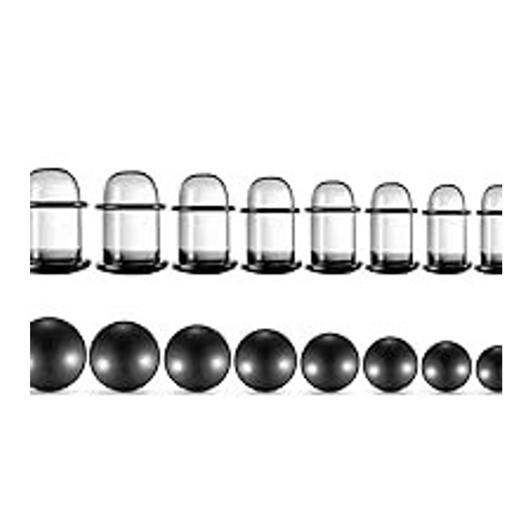 3 PCS 14G-0G Cozy Glass Septum Stretching Kits Pincher Taper with O-Rings Buffalo Septum Retainers Hypoallergenic Fresh Stretch Body Piercing Retainers Ear Hangers