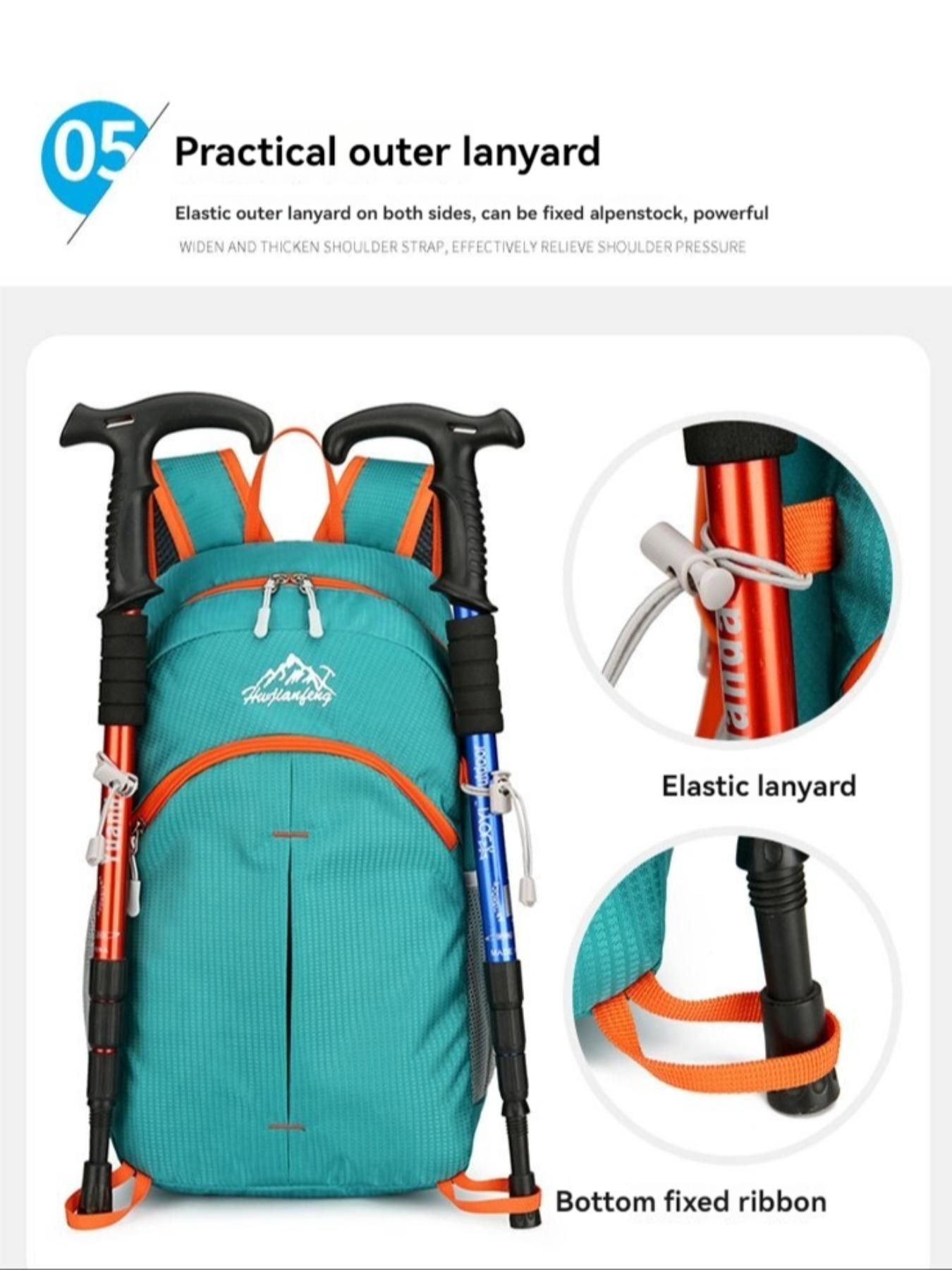 Outdoor Lightweight Foldable Backpack, Unisex Waterproof Durable Hiking Shoulder Bag, Portable Travel Camping Daily Use Bag