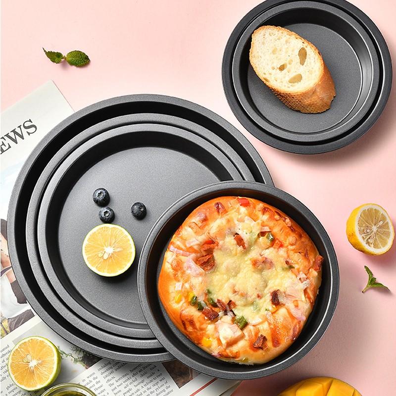 Thick Carbon Steel Non-Stick Round Cake Mold, Baking Tray, DIY Pizza Pan, Ideal for Home Bakers, Durable & Easy to Clean