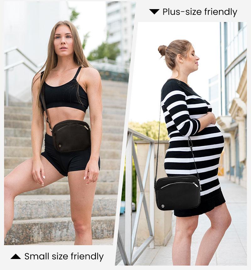 Small travel purse Women Crossbody purse Long Starp Crossbody Bag for Women- Shoulder Bag With Waterproof Nylon Handbag Multiple Pockets and Adjustable Strap 1.5L