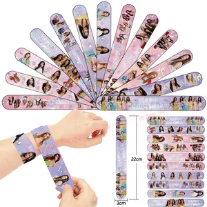 Kpop Katseye Slap Bracelets Party Favors Snap Wristband for Girl School Prize Birthday Xmas Gifts Kids Party Decoration Supplies