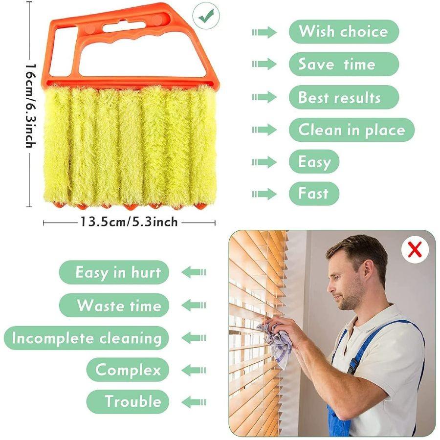 Window Blind Cleaning Brush, 2-Pack Handheld Plastic Cleaner, Car Accessory & Air Vent Cleaning Tool, Efficient Dust Removal Solution