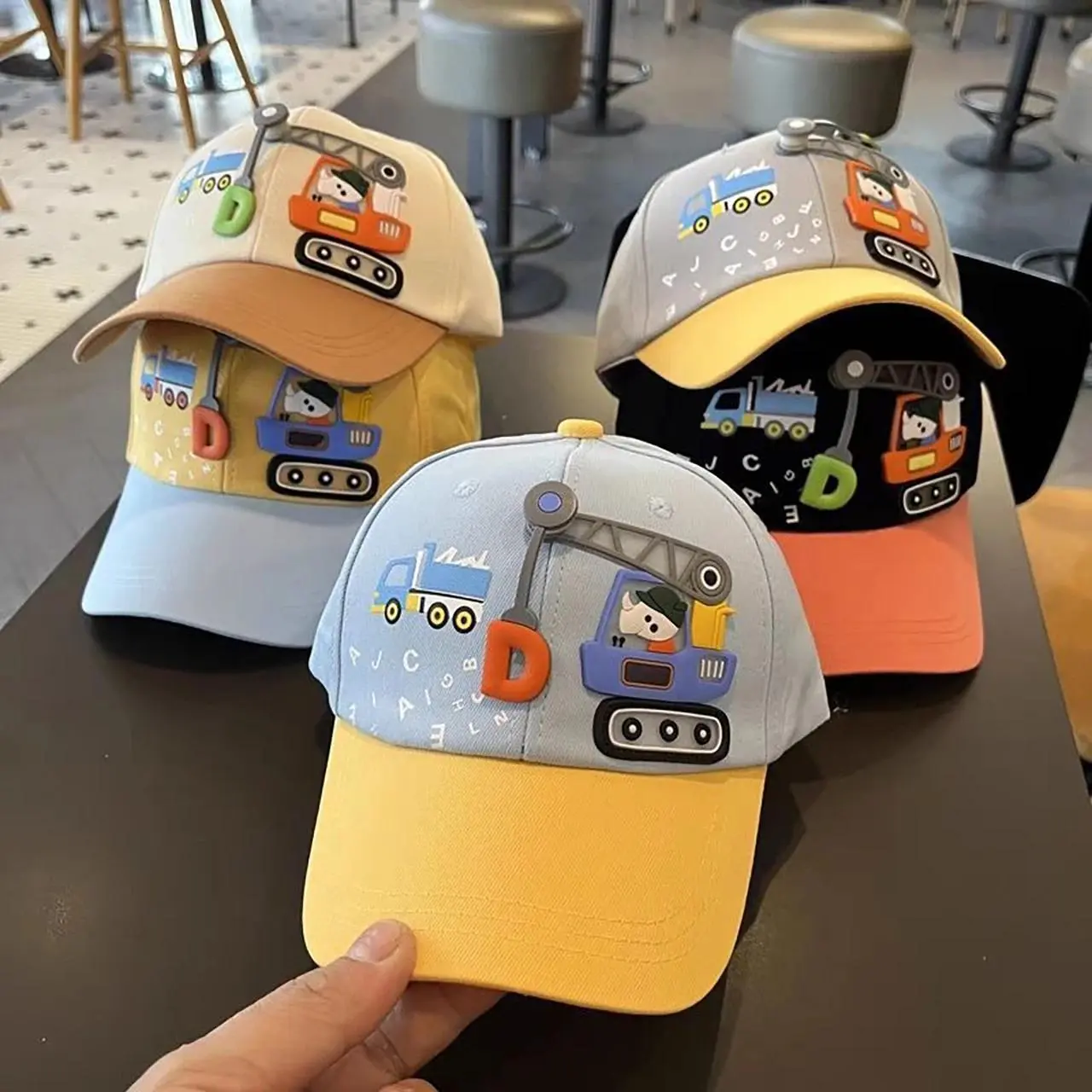 Cartoon Car Kids Baseball Hat Fashion Children Duck Tongue Hats 1-6Year Boys Girls Outdoor Sunshade Visors Cute Baby Peaked Cap