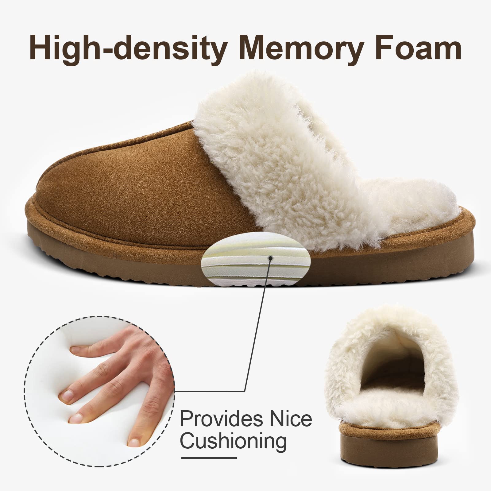 KIDMI Women's Fuzzy Slippers Memory Foam Slippers Waterproof upper Autumn Winter House Shoes Indoor and Outdoor Slippers Trendy Fluffy Bedroom Slides Plaform Short Plush Slippers Warm Walking Shoes KIDMI Women's Fuzzy Slippers Memory Foam Slippers Waterproof upper Autumn Winter House Shoes Indoor and Outdoor Slippers Trendy Fluffy Bedroom Slides Plaform Short Plush Slippers Warm Walking Shoes