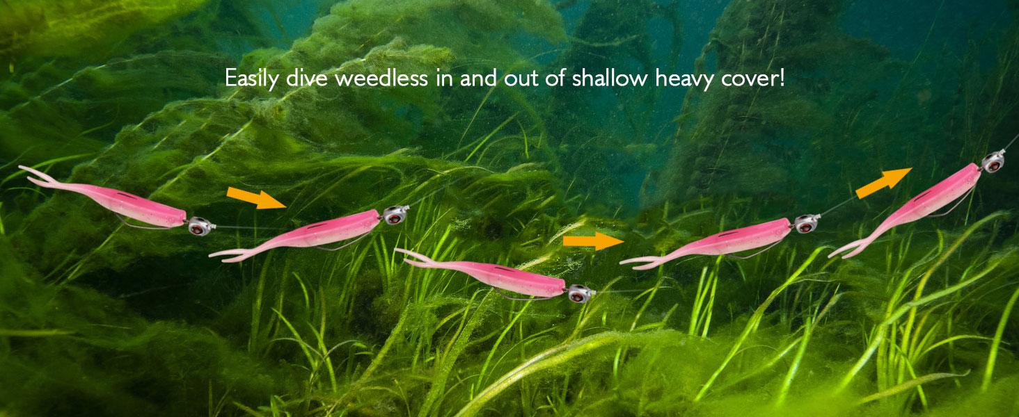 Swimbait Jig Head 12PCS Ned Rig Jig Heads Weedless Jig Heads with 3/0 Texas Rig Hooks for Bass Fishing 1/8 1/5 1/4 3/8oz 4 Sizes Mixed