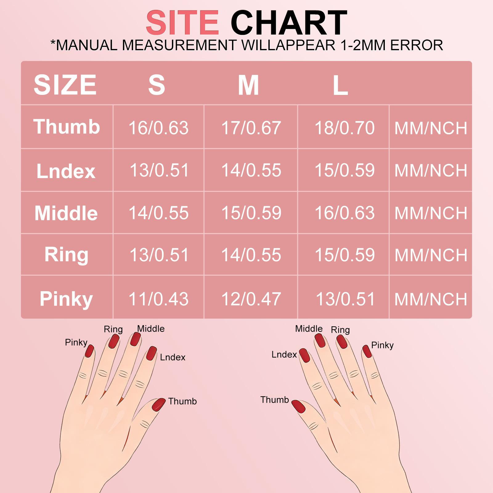 10PCS 1 Inch Short Square Acrylic Press On Nails, Red French Tip Fake Nails with Cherry Blossom & Ladybug, Reusable Glue On Nails for Women Girls