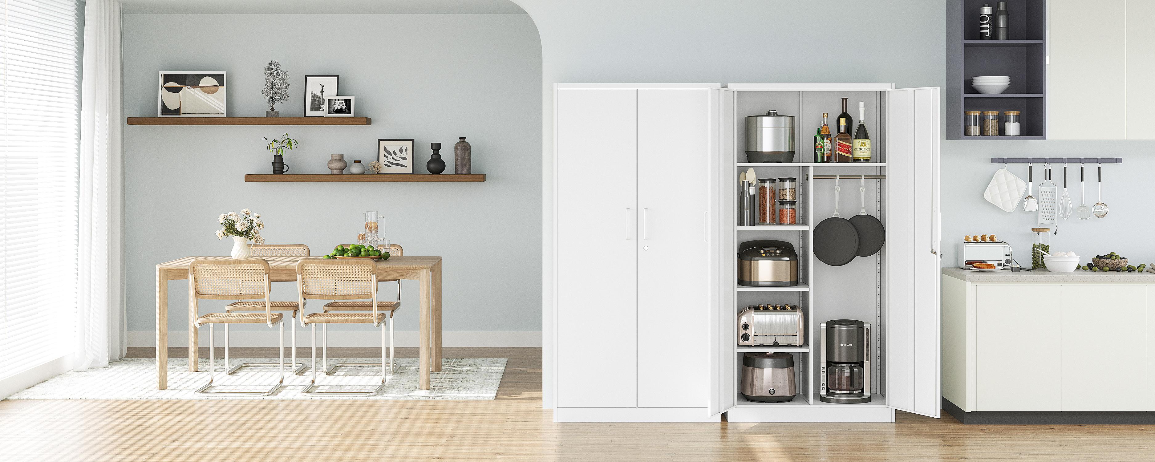 Letaya Metal Storage White Cabinets Locker with Lock Door, 72'' Clothing Coat Steel Storage Freestanding Wardrobe for Office, Home, School, employee,gym,Fire Department cupboard Letaya Metal Storage White Cabinets Locker with Lock Door, 72'' Clothing Coat Steel Storage Freestanding Wardrobe for Office, Home, School, employee,gym,Fire Department cupboard