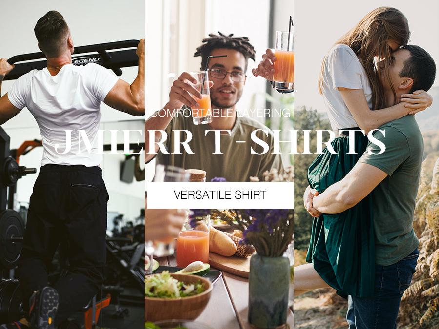 JMIERR Mens 3 Pack Cotton Hipster Hip Hop Longline Crewneck T-Shirt,Menswear Casual Tshirt Tops,TikTokShopfalldealsforyou