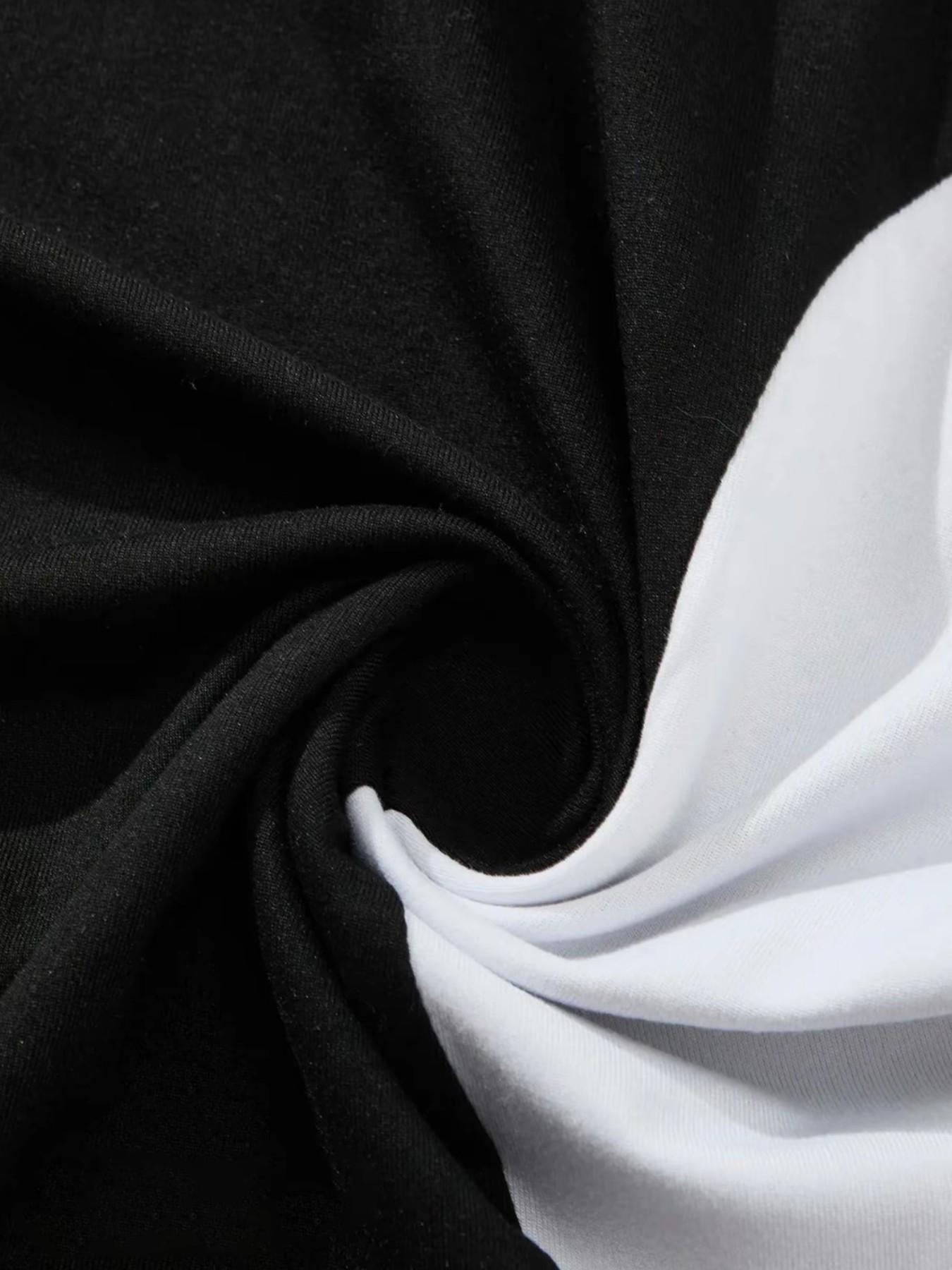 Men's Oversize Chicago Racing Theme Polo Shirt, Loose-Fitting Zipper Collar Letter Print Short Sleeve, Street Style Motorcycle