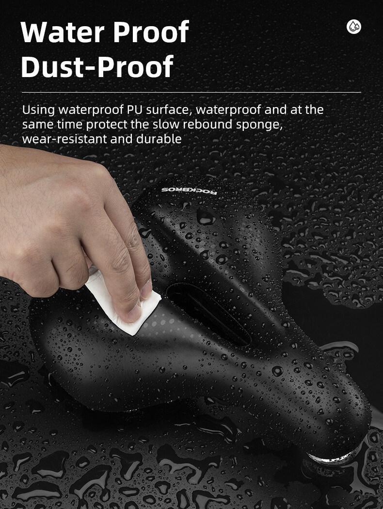 ROCKBROS Bike Seat for Men Women Comfort Wide Gel Bike Seat Replacement,Breathable Waterproof Padded Bicycle Saddle, Compatible with Cruiser/Mountain/Fat Bikes