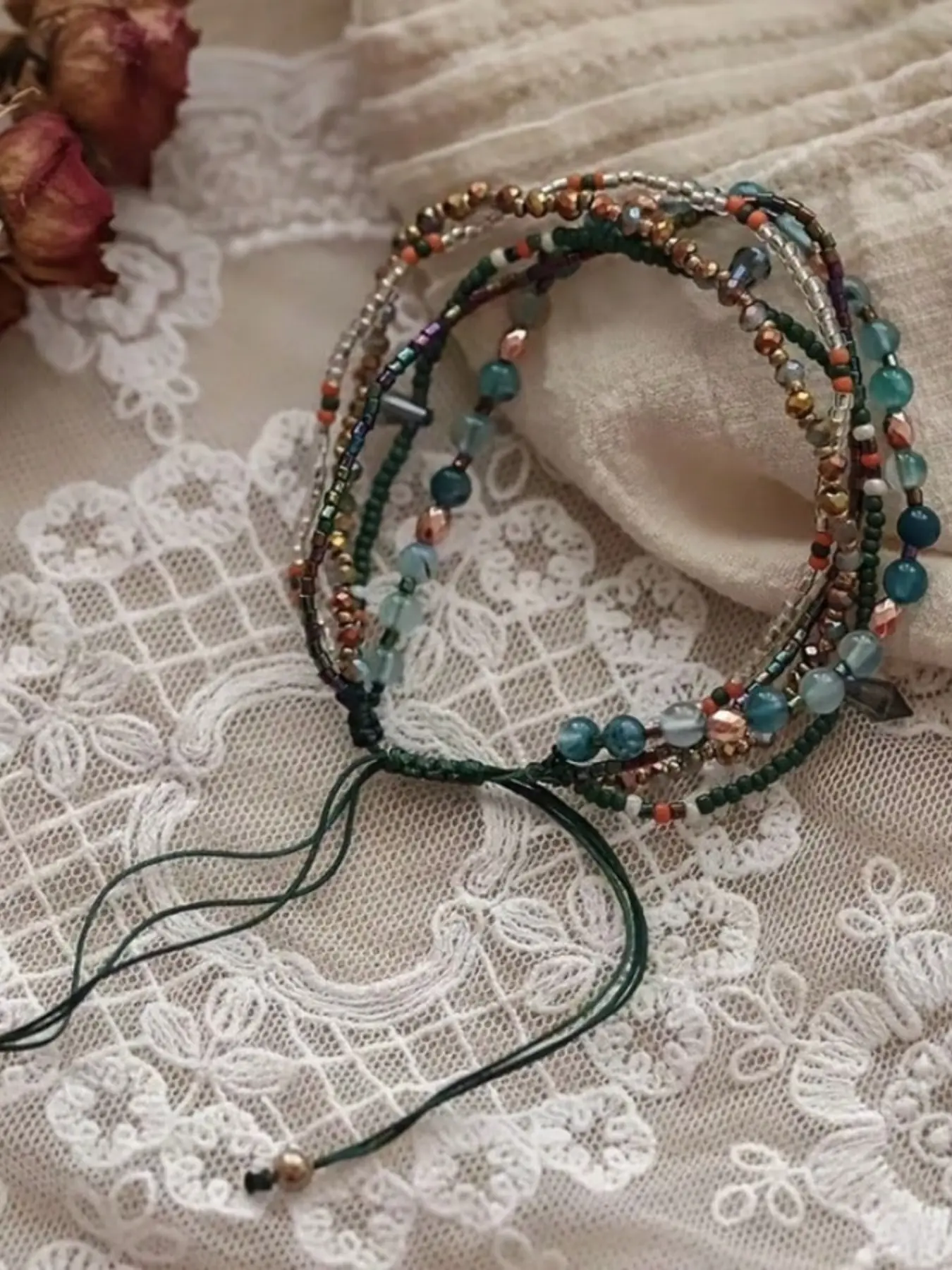 Adjustable Beaded Bracelet, Vacation Style Jewelry Accessory, Perfect Gift for Women & Girls, Trendy Fashion Design