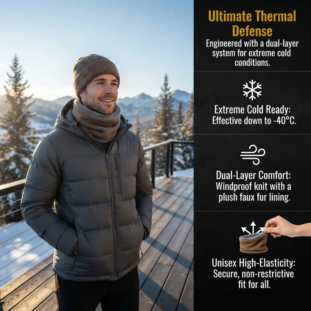 3‑Pack Winter Thickened Windproof Neck Gaiter, Unisex Warm Neck Warmer for Cycling Skiing Outdoor, Valentine’s Day Gift Idea