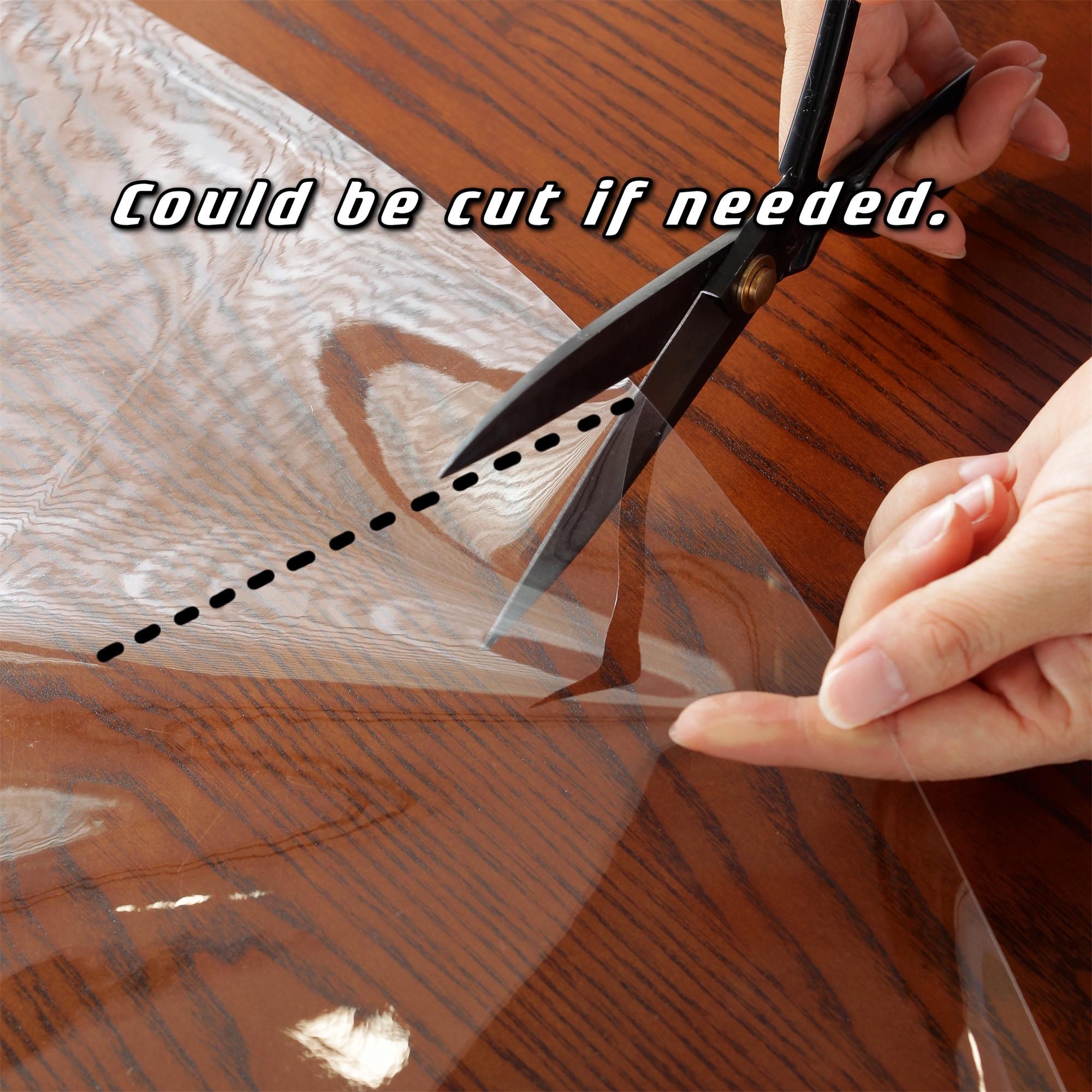 Rectangular PVC Transparent Tablecloth, Easy Clean, Living Room Kitchen Dining Table Decor, Multi-Functional Clear Film, DIY Cuttable Material