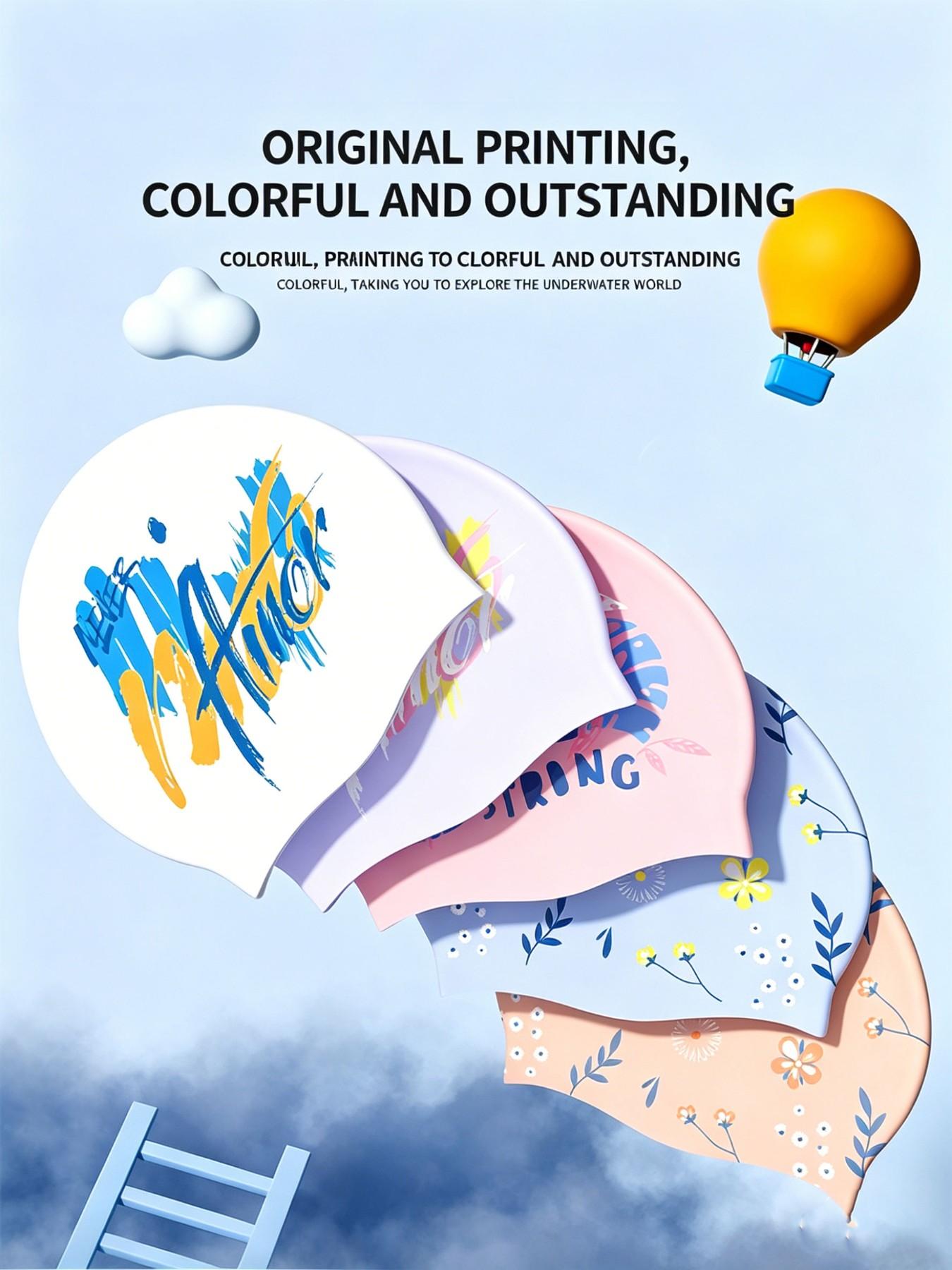 Adult Silicone Swim Cap, Large Size Sun Protection, Comfortable Fit, Unisex Professional Waterproof Training Hat, Ideal for Swimming