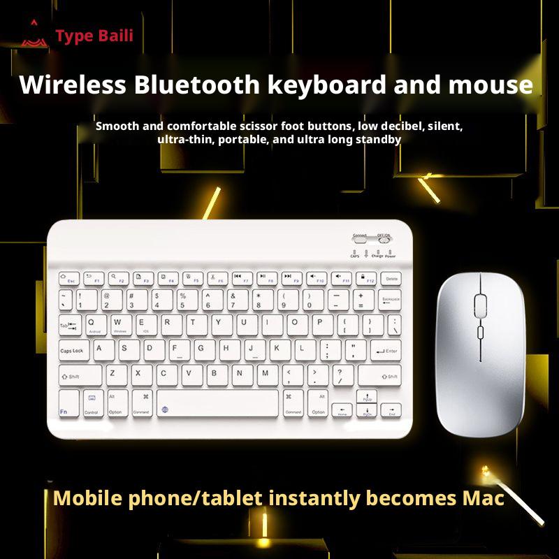 Wireless Keyboard and Mouse Compact Set, Compatible with iOS/iPad/MAC, Rechargeable Design, Optical Tracking, Ideal for Office Use