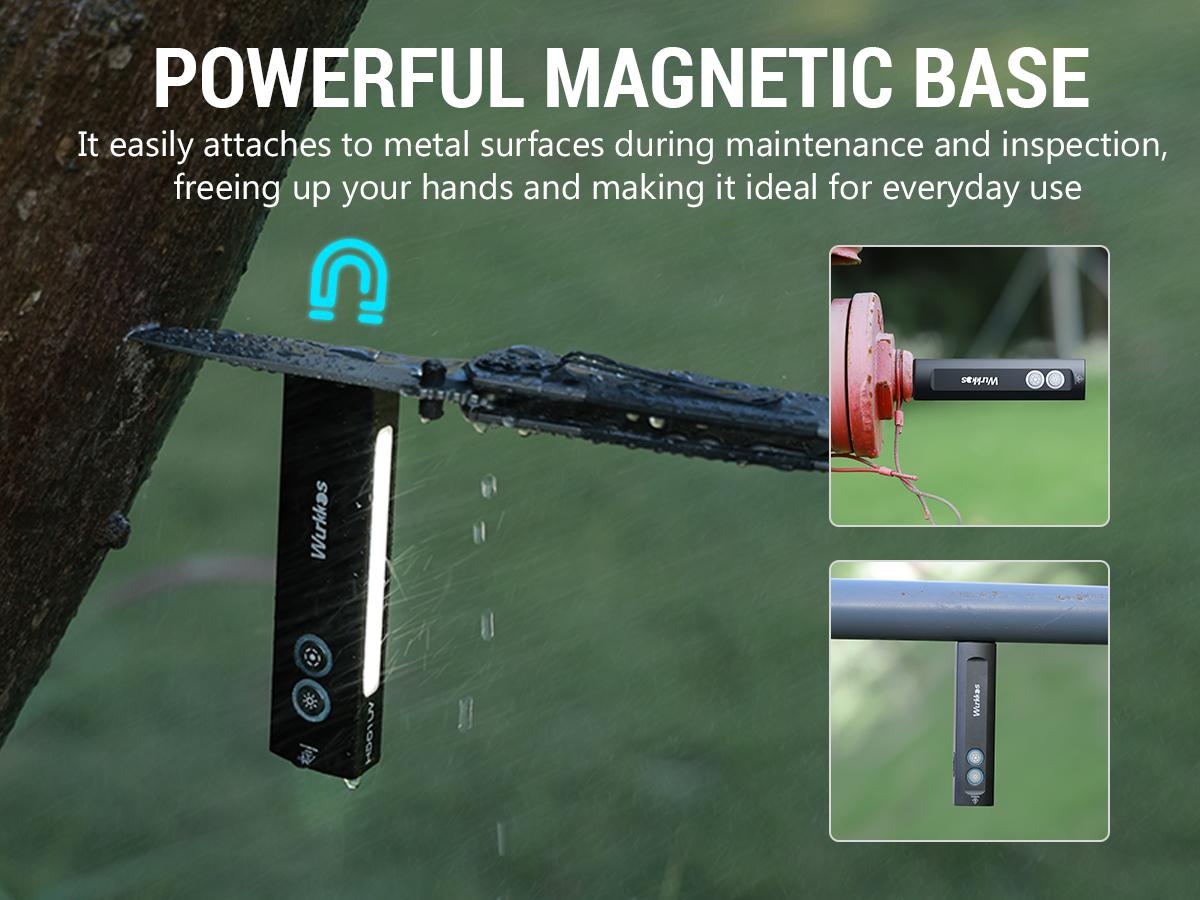 Wurkkos HD01UV Multifunctional EDC Flashlight with 365nm UV Light White Flood LED RGB Lights Dual Switch Magnetic Tail USB Rechargeable