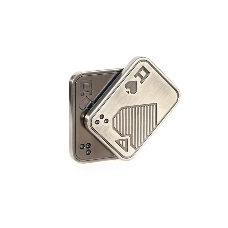Stress Relief Tool! Poker Card Shape Metal Push Toy, Adult Edc Finger Stress Reliever, Anxiety Relief, Focus Improvement, Portable