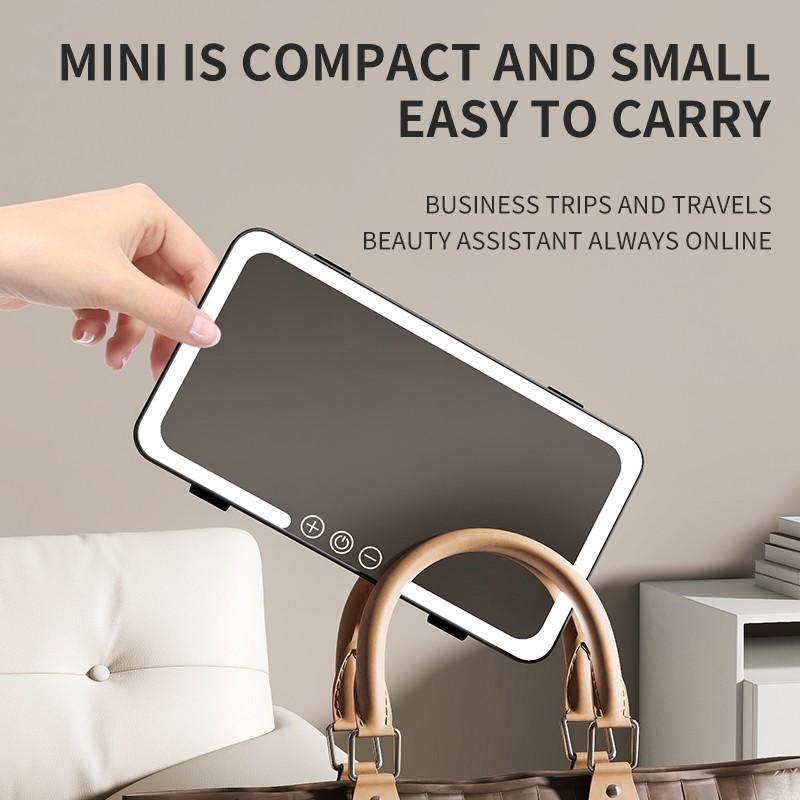 Car Sun Visor Makeup Mirror with 3 LED Lights, Rechargeable Touch-Control Dimmable, Travel Vanity Mirror, Great Gift for Friends