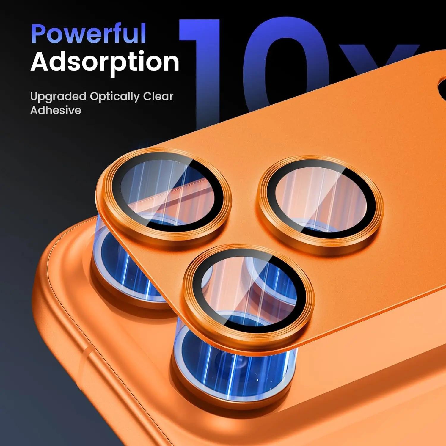 Metal Frame Camera Lens Protector for iPhone 17 Pro & Pro Max - 1-Piece Tempered Glass, Scratch-Proof Smartphone Accessory for Cellphone Devices