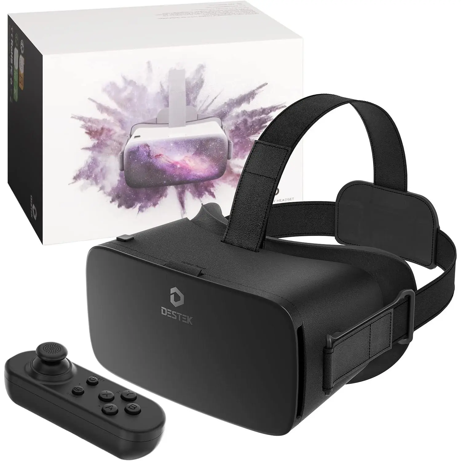 V5 VR Headset with 50000+ VR Movies – Fits  Smartphone Sizes