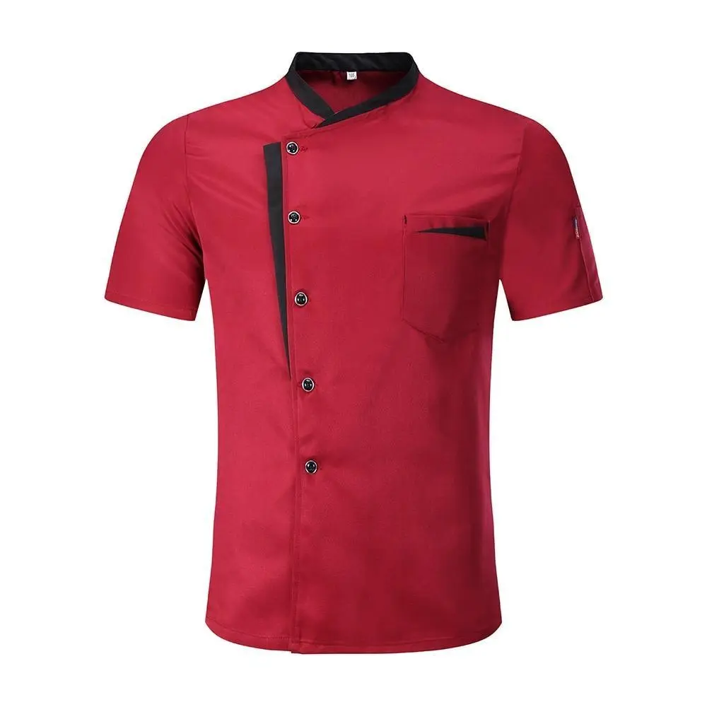 Women's Classic Plain Buttoned Chef Jacket - Menswear Workwear Solid Sleeves Restaurant Kitchen Canteen Waiter Work Clothes