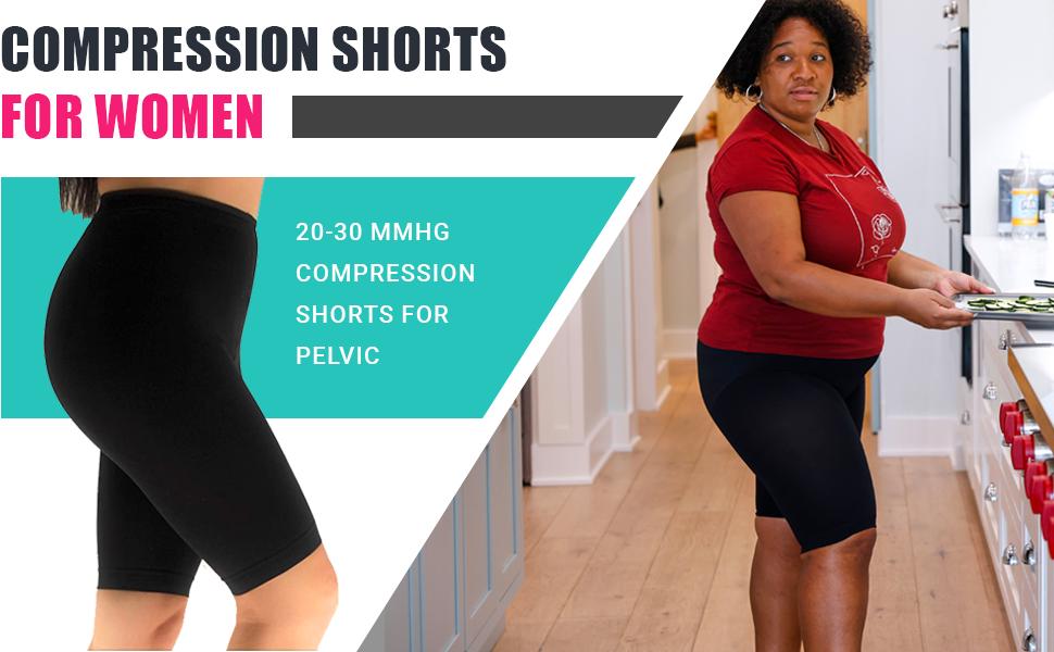 Shorts 20-30mmHg, Graduated Support for Lymphedema, Lipedema & Edema, Pre/Post-Surgery