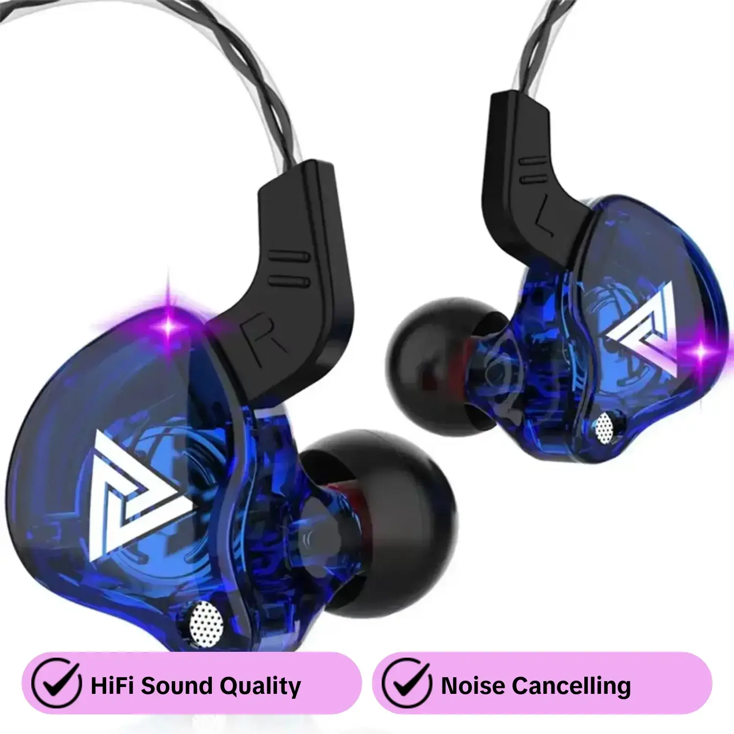 AK6 Wired Earphone, In-ear Design Earphone with Microphone, HiFi Heavy Bass Noice Cancelling Wired Headphones for Esports Game Live Streaming, Wired Headset