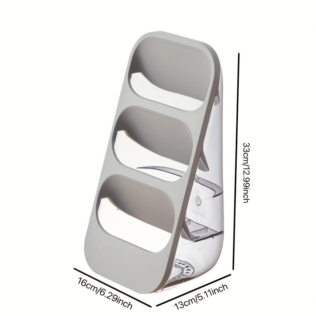 Multifunctional 3 Compartment Wall-Mounted Tableware Rack, Space-Saving Kitchen Accessory, Washable Utensil Storage Holder