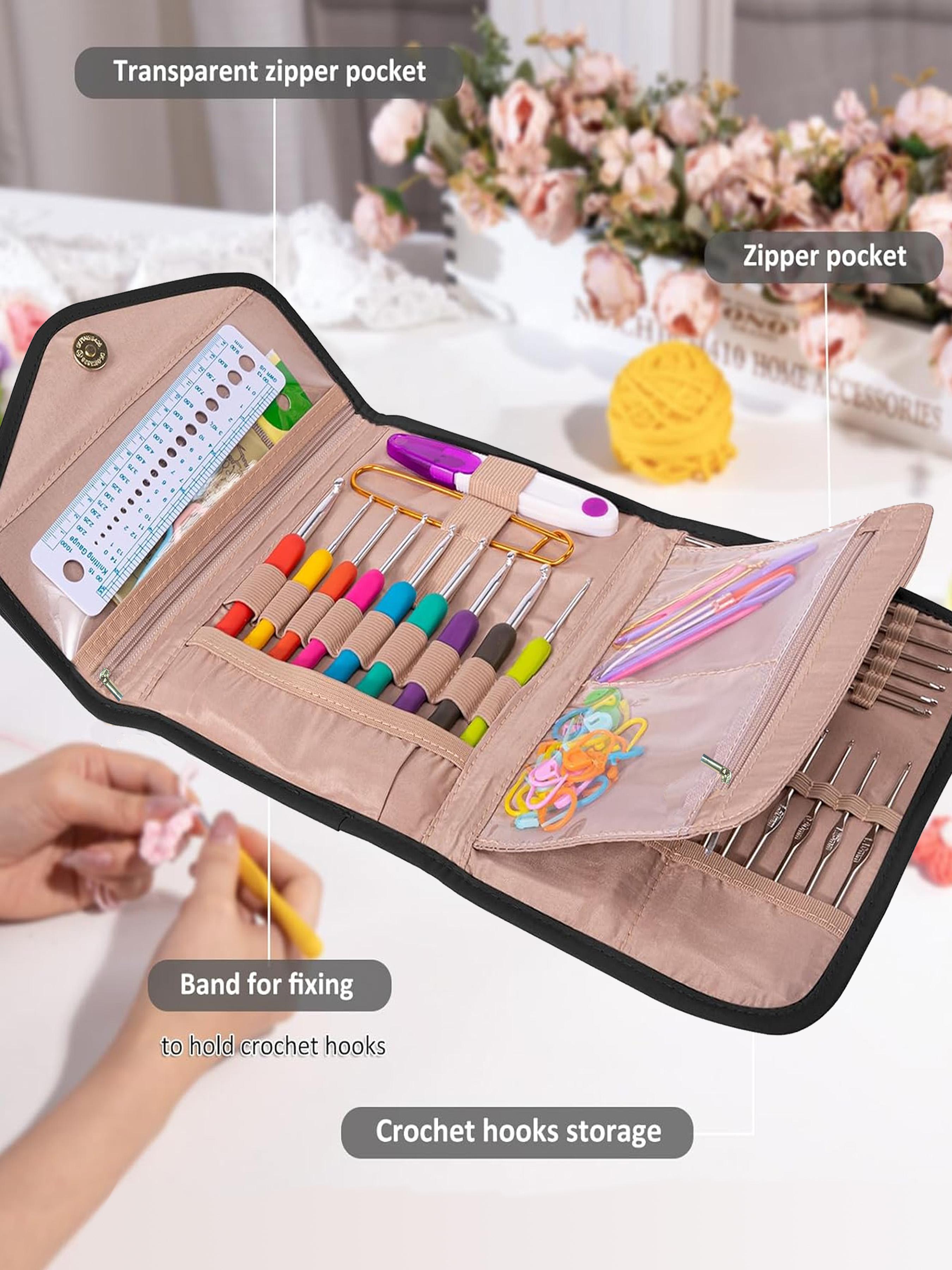 Crochet Hook Case - Foldable Organizer - Knitting & Crochet Supplies Holder