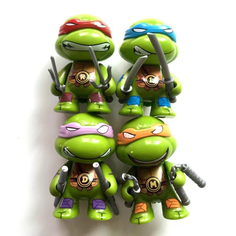 2024 new 4pcs ninja Turtle TMNT figure with movable joints Birthday for Kids Children Christmas