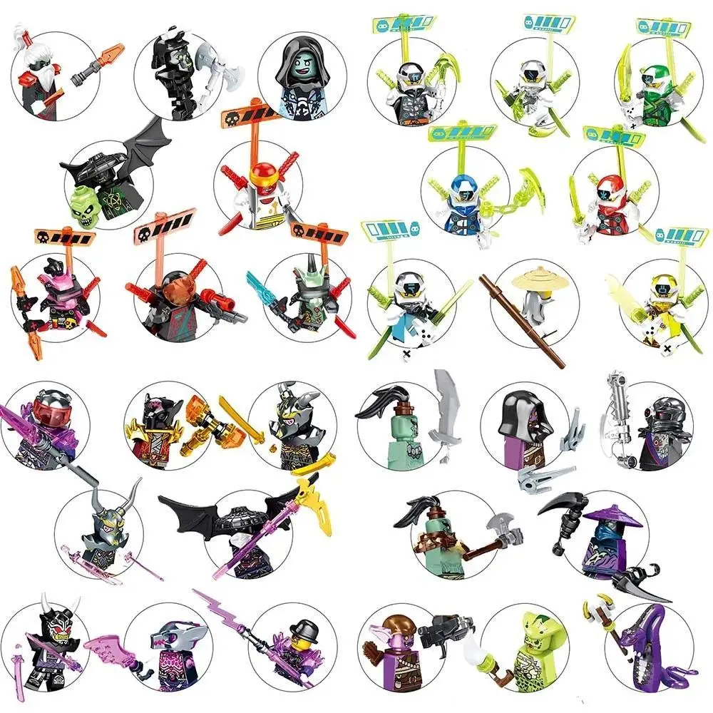 2026 Hot selling toys Anime Cartoon ninja Model Bricks Lloyd Kai Jay Zane Cole Nya Mini Compatible Assemble Action Figures Movable Toy Building Blocks Internet-famous toy