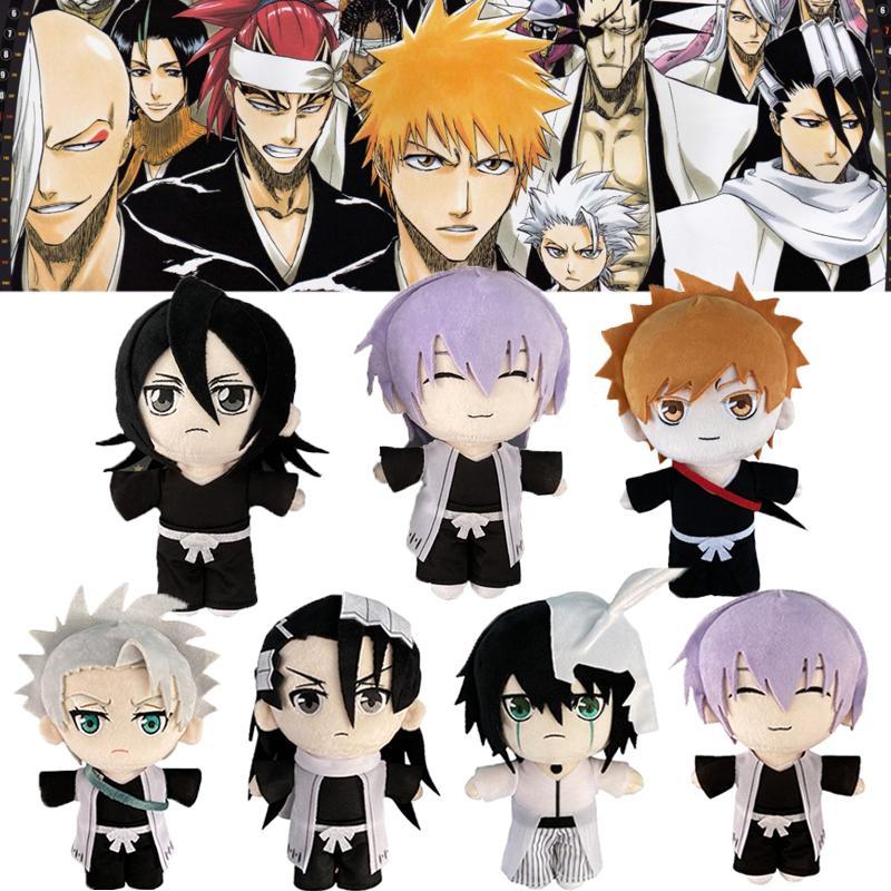 Bleach Anime Soft Fabric Stuffed Plush Toys - 20cm Kurosaki Ichigo, Kuchiki Rukia, Kuchiki Byakuya, Ichimaru Gin Unisex Cosplay Plushies, Christmas Gifts for Classic Toy Enthusiasts
