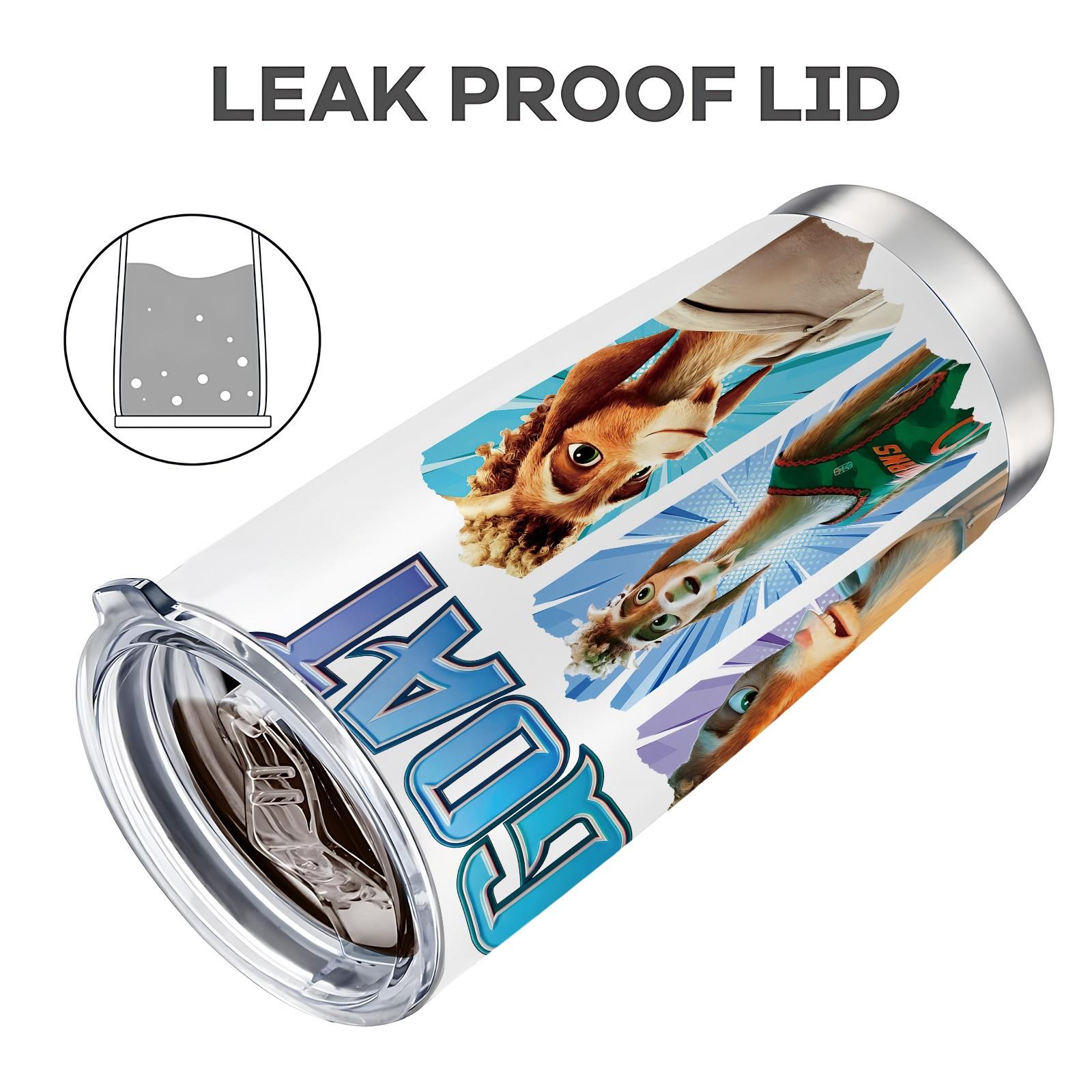 Auracup 1 Pc Insulated Mug, Tumbler with Movie Style Goat Basketball Pattern, 20oz Double Wall Vacuum Stainless Steel Design, Keeps Drinks Hot for 12 Hours and Cold for 24 Hours, Leak Proof Lid, Cinematic Sport Theme with Celebration Party Vibe, Durable