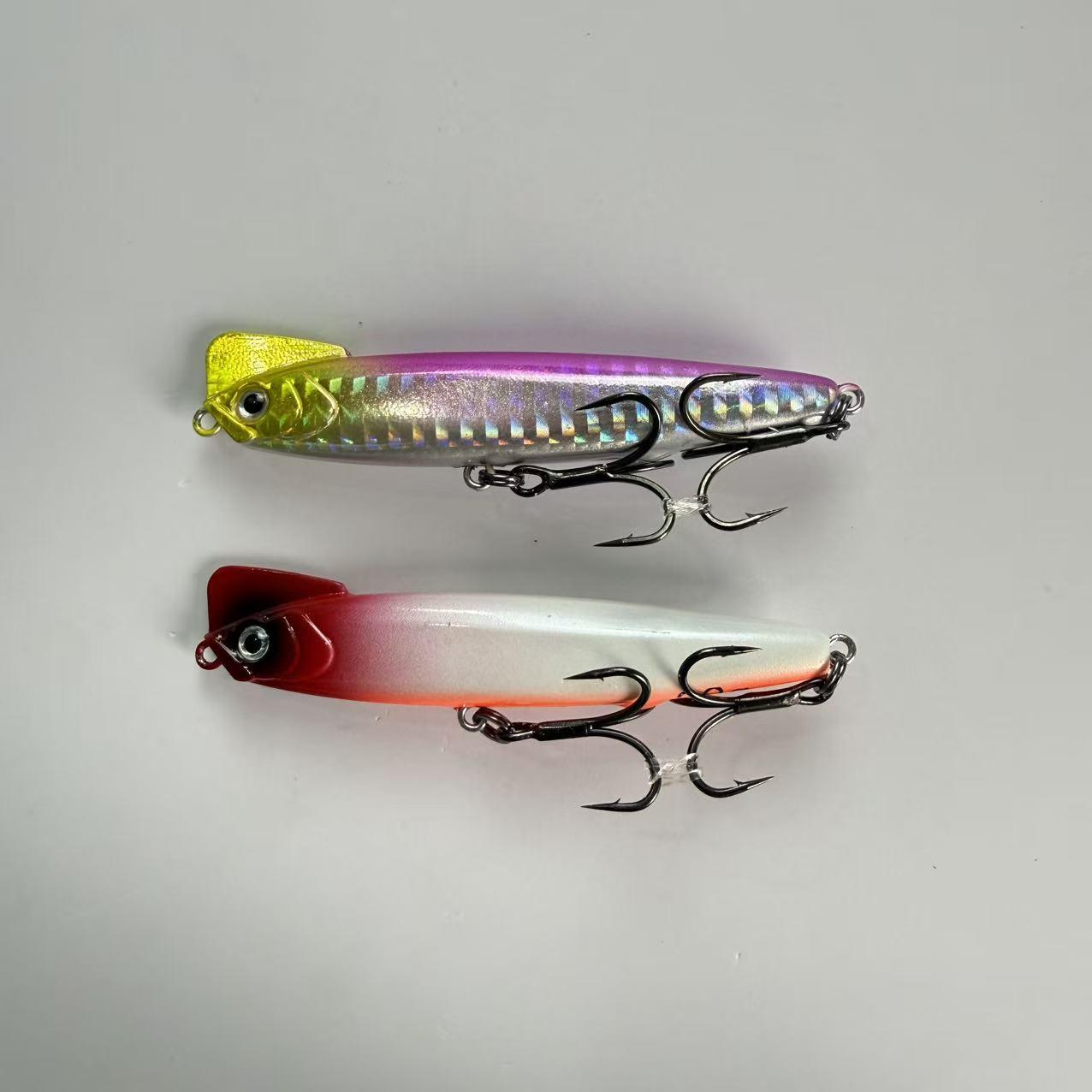 Large brand remastered version, popular, 2pcs, large swing long throw submerged pencil fishing for sea bass, trembling sinking lure, fake bait, chicken crown bait, suitable for freshwater and seawater fishing accessories, fishing equipment and supplies