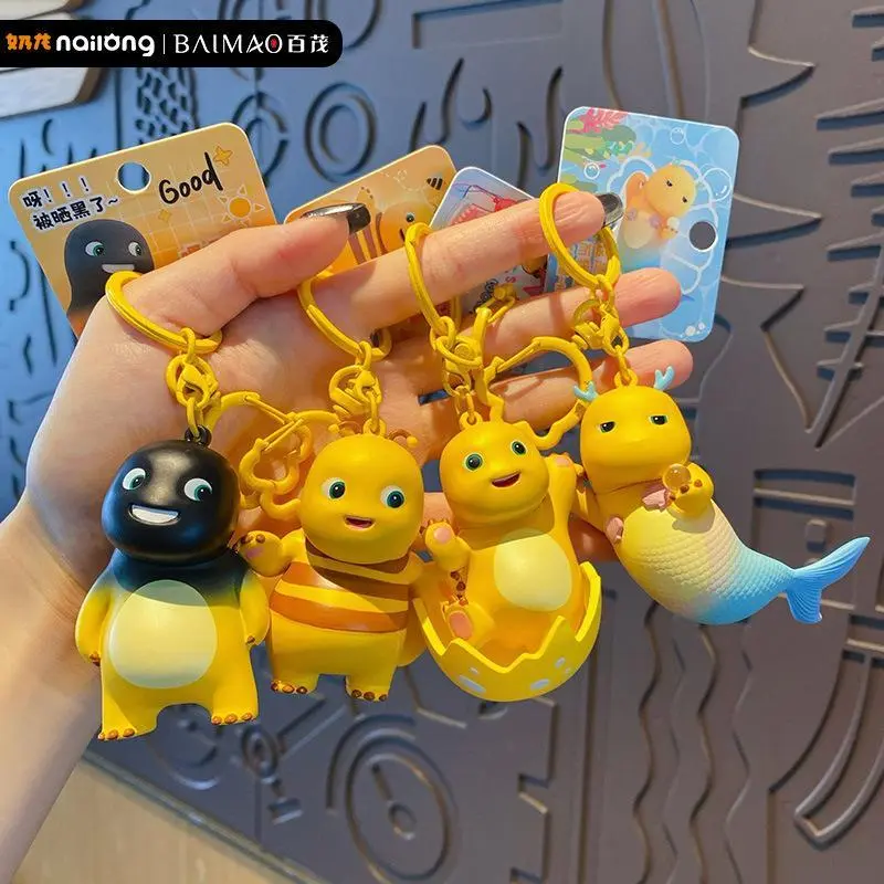 Kawaii Nailong Keychain Cartoon Anime Funny Milk Dragon Doll Keychain Backpack Pendant for Girlfriend's Birthday Gift