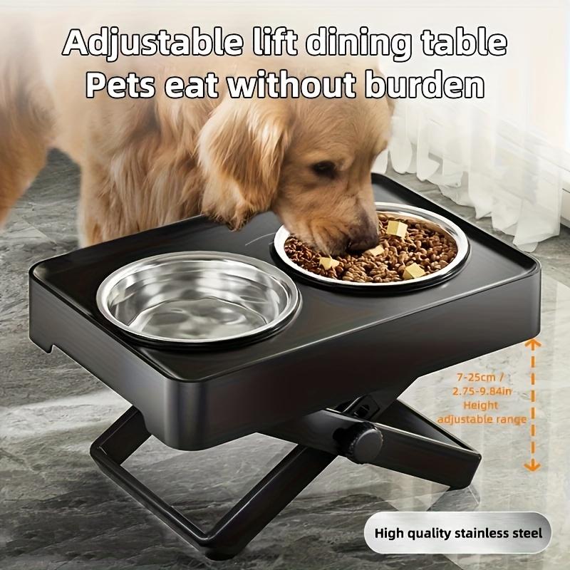 Adjustable Height Dog Bowl Stand with NeckGuard, 1 Count Durable Pet Feeding Station forCats and Dogs, Easy Cleaning, Space-saving,Comfortable Feeding Experience
