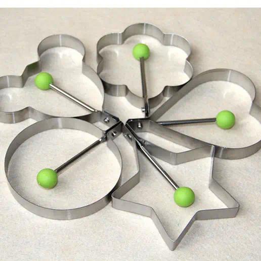 5-Piece Food Safe Stainless Steel Fried Egg Molds