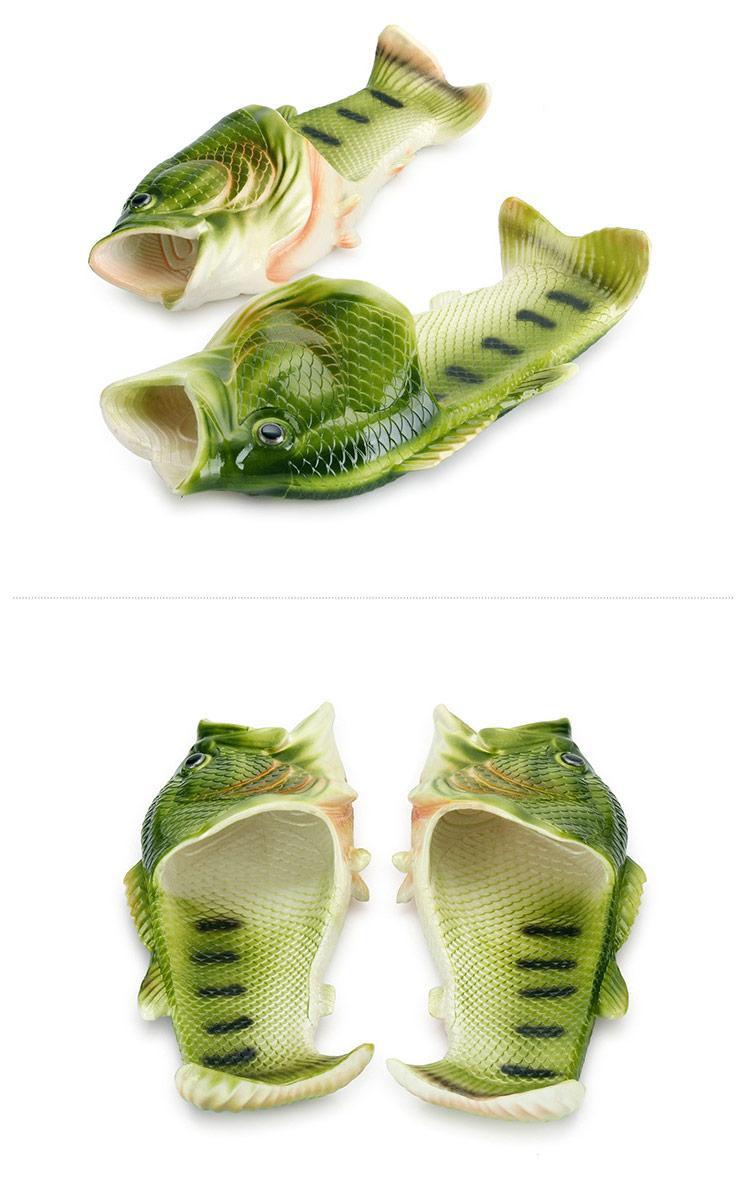 Slippers Man Funny  Footwear Family Shoes Parent-child Sandals Plus Size 24-47 Summer Beach Shoes Boys Unisex Fish Slippers 2023