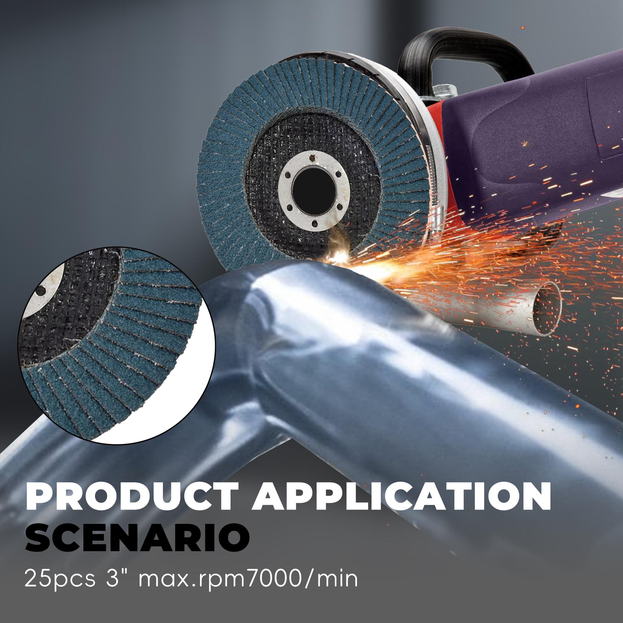 TikTokShopBlackFriday Premium Zirconia Flap Disc Sanding Grinding 10/50Pcs 4.5''x7/8'' 40/80Grit T29